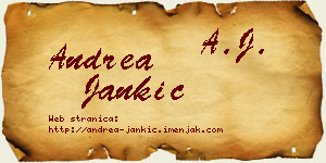 Andrea Jankić vizit kartica